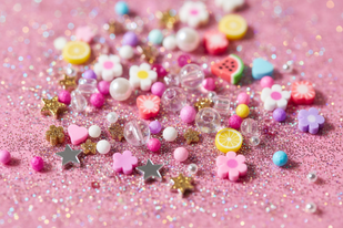 Glitter and beads